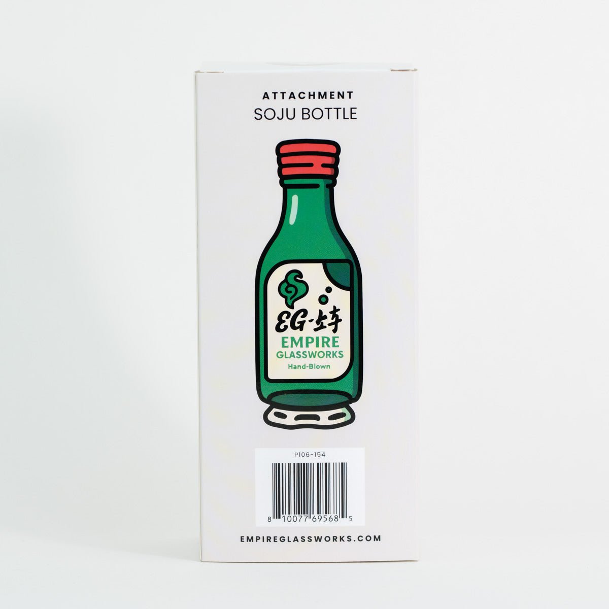 Custom Empire Glassworks Soju Bottle Attachment packaging box with printed label design