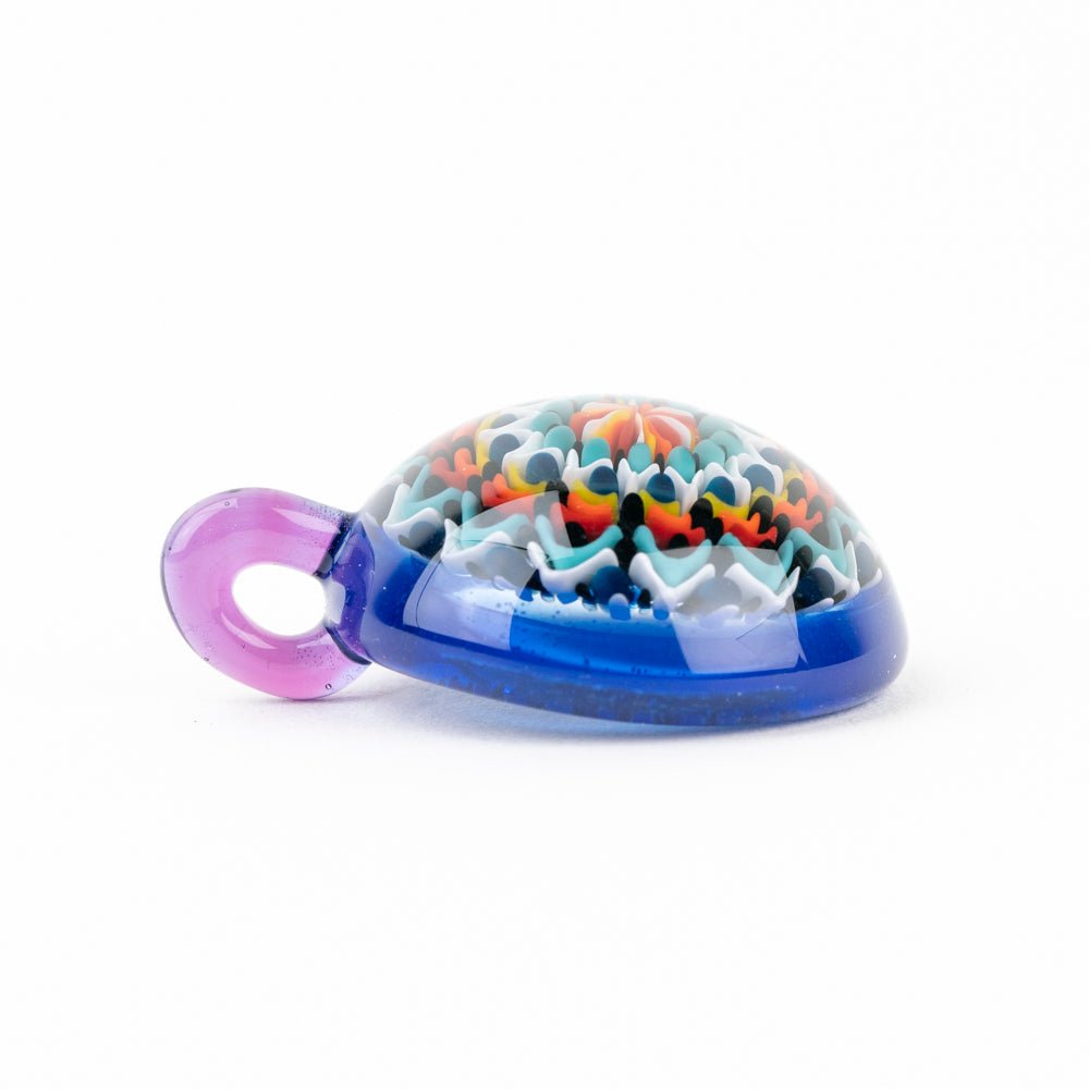 Steven H. Glass Blue Fire Line Implosion Pendant - Empire Smokes