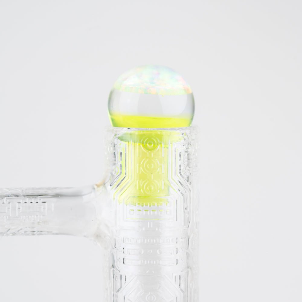 Steven H. Glass Illuminati Opal Control Tower Marble Top - Empire Smokes