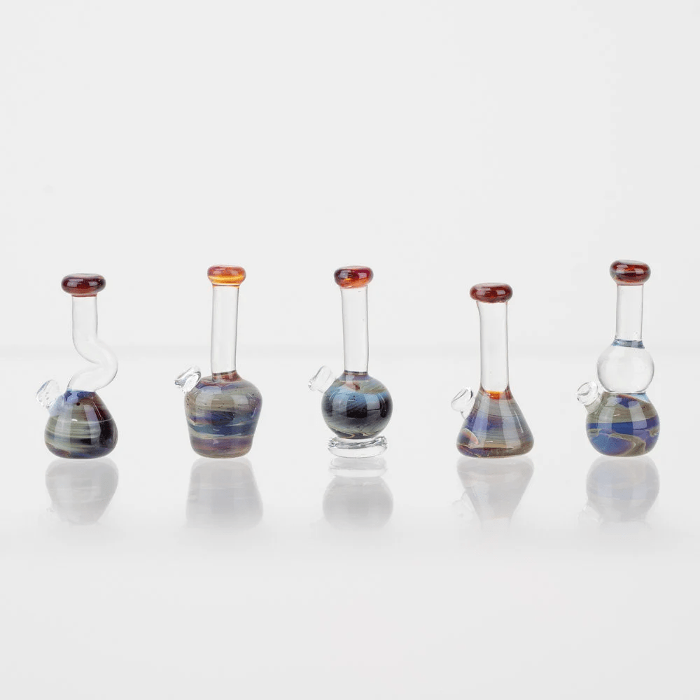 5-Piece Rustic Indigo Minifigure Glass Replica Bong Set