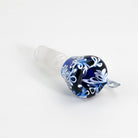 Glass bowl piece accessory laying down floral feather