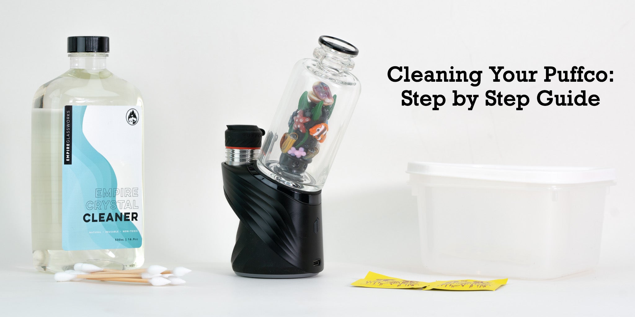 Cleaning supplies for Puffco Peak Pro device