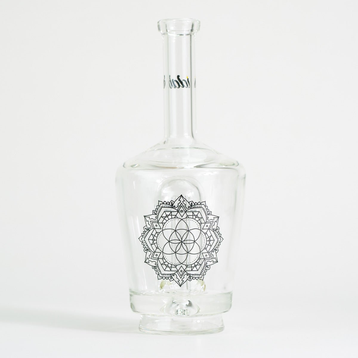 Clear glass attachment for Puffco Peak Pro on white background