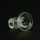 Clear glass pipe on a black background