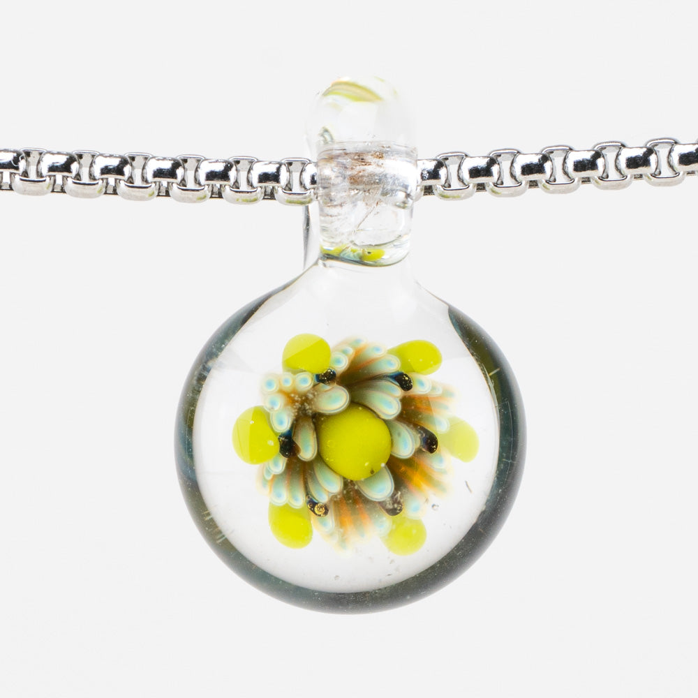 Coral Lime Implosion Pendant 126 Glass Empire Smokes