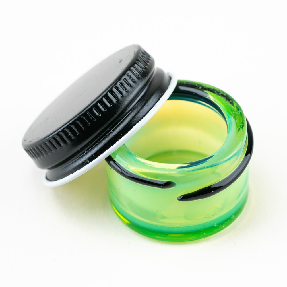 Slyme Mini Terp Jar Empty1 Glass translucent green heady american glass