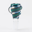 Marbled Push Wigwag Bowl Piece Vigil Glass heady glass green blue ghost opaline sparkle colors