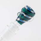 Marbled Push Wigwag Bowl Piece Vigil Glass heady glass green blue ghost opaline sparkle colors