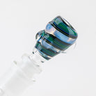 Marbled Push Wigwag Bowl Piece Vigil Glass heady glass green blue ghost opaline sparkle colors