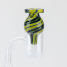 Lemon Berry Bubble Cap Vigil Glass yellow blue sparkly black