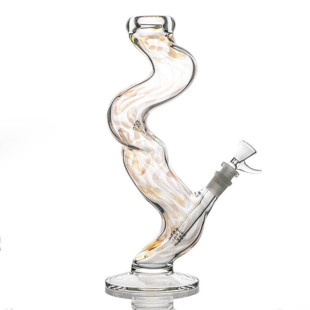 Fume Distortion Straight Tube Water Pipe Round Glass