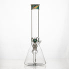 Barrel Kick Wigwag Beaker Water Pipe Glass Distractions Bong Wig Wag Heady Glass Thick Glass Wavey Rainbow Beaker Glass Distractions Heady Wigwag American Glass San Diego