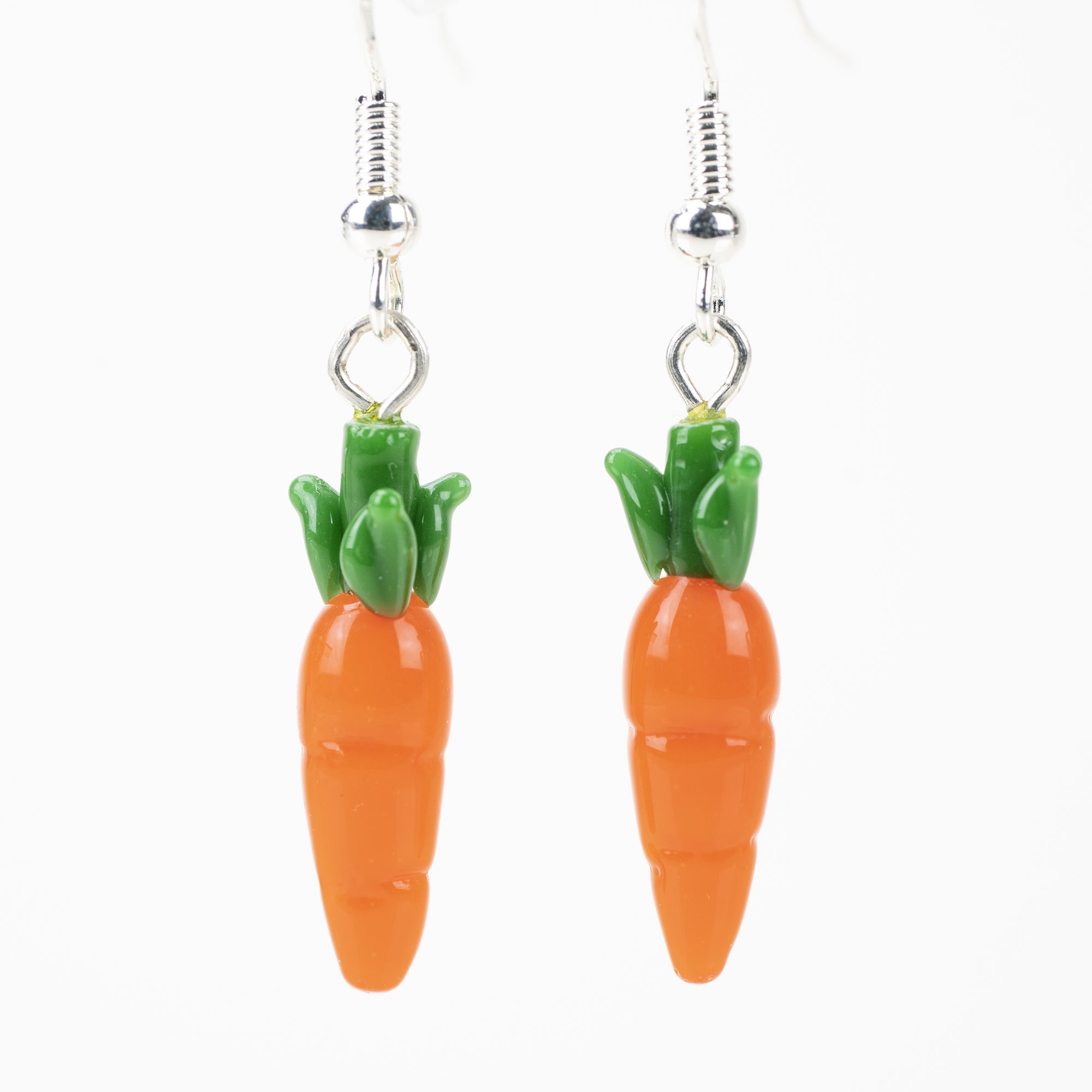 carrot earrings with silver hook Carrot Dangle Earrings - Set of Two Empire Smokes