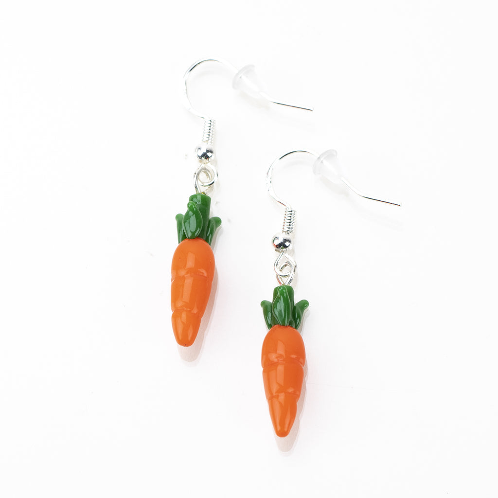 orange and green carrot earrings by mmmelty Carrot Dangle Earrings - Set of Two Empire Smokes