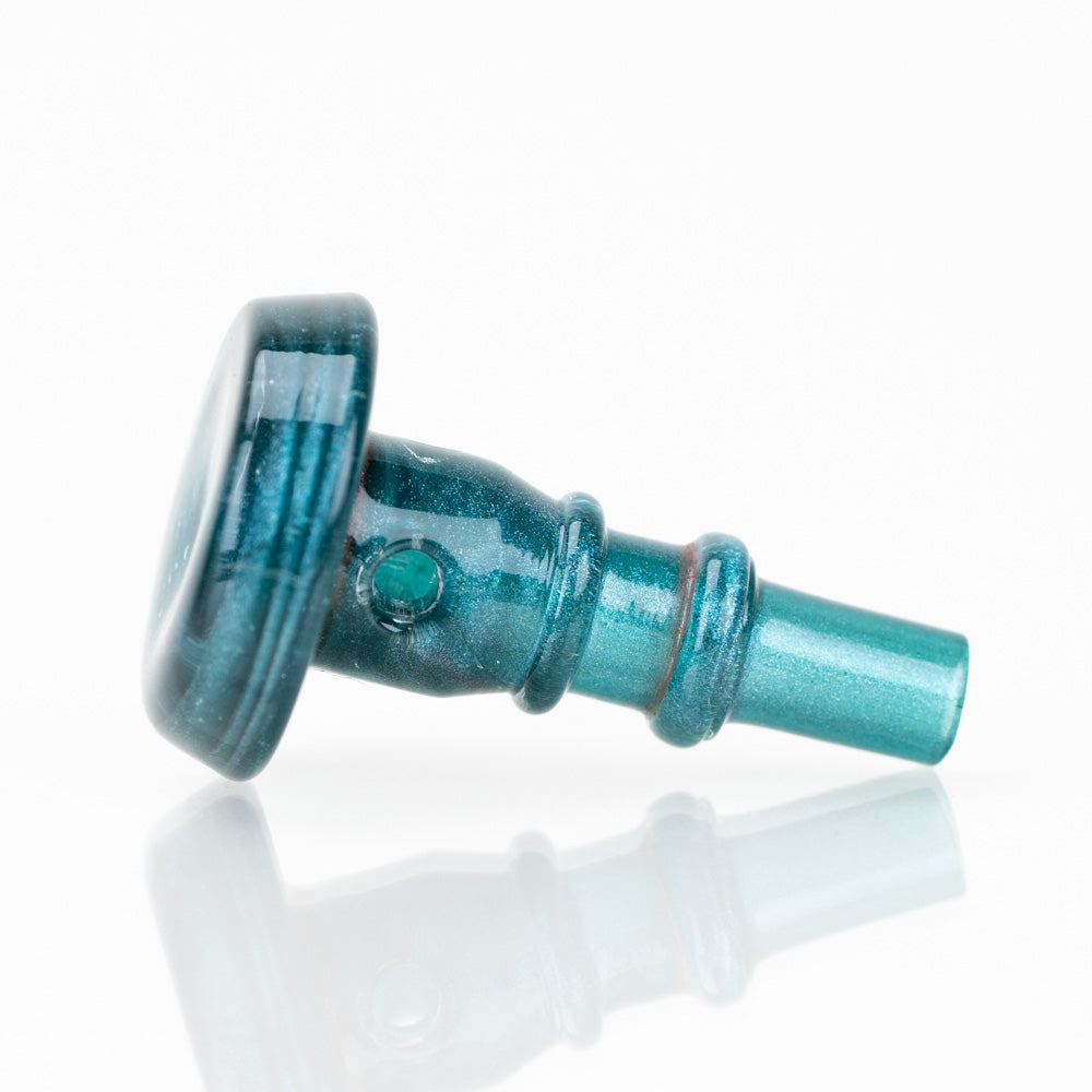 Empire Glasswork's PuffCo Peak Pro 3D XL Chamber Glass Joystick Cap - Blue Lagoon Empire Smokes