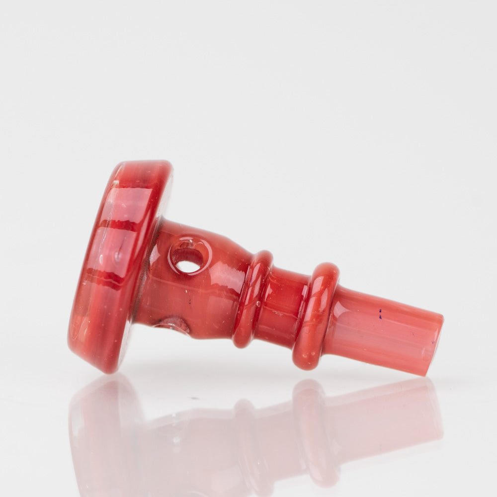 Empire Glasswork's PuffCo Peak Pro 3D XL Chamber Glass Joystick Cap - Firestone Red Empire Smokes