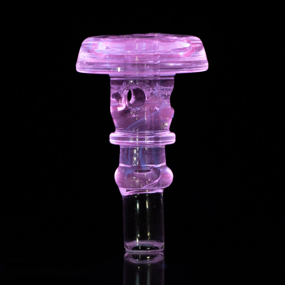 Empire Glasswork's PuffCo Peak Pro 3D XL Chamber Glass Joystick Cap - UV Pink Empire Smokes