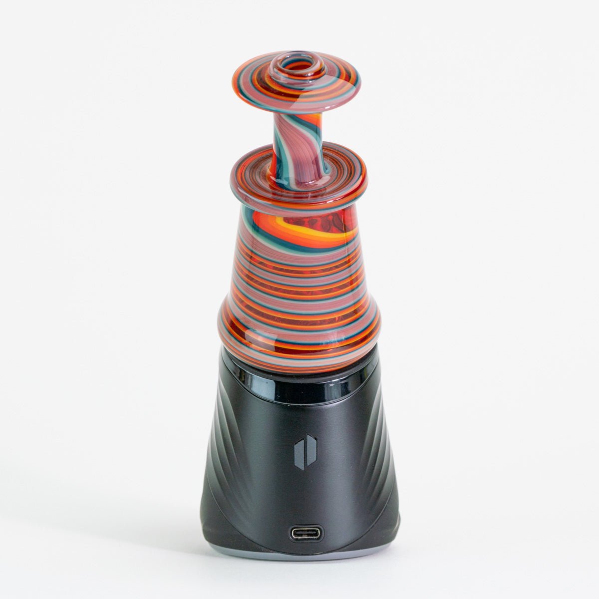 Decorative swirly glass attachment for Puffco device