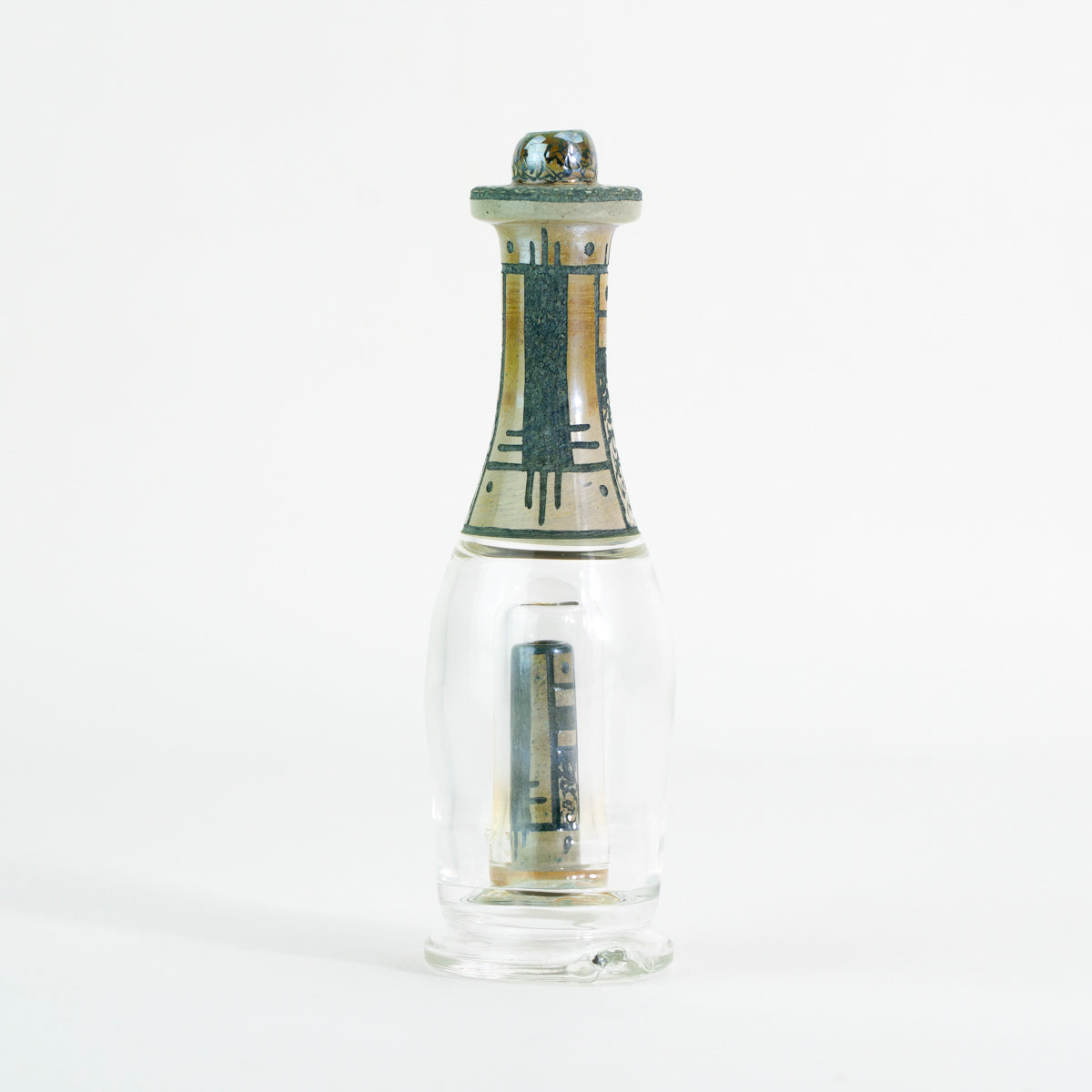 Clear green glass peak attachment