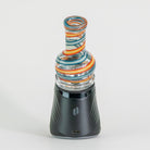 Colorful fire and ice smoking device on white background