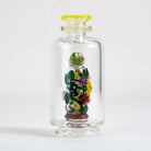 Decorative garden glass attachment on white background