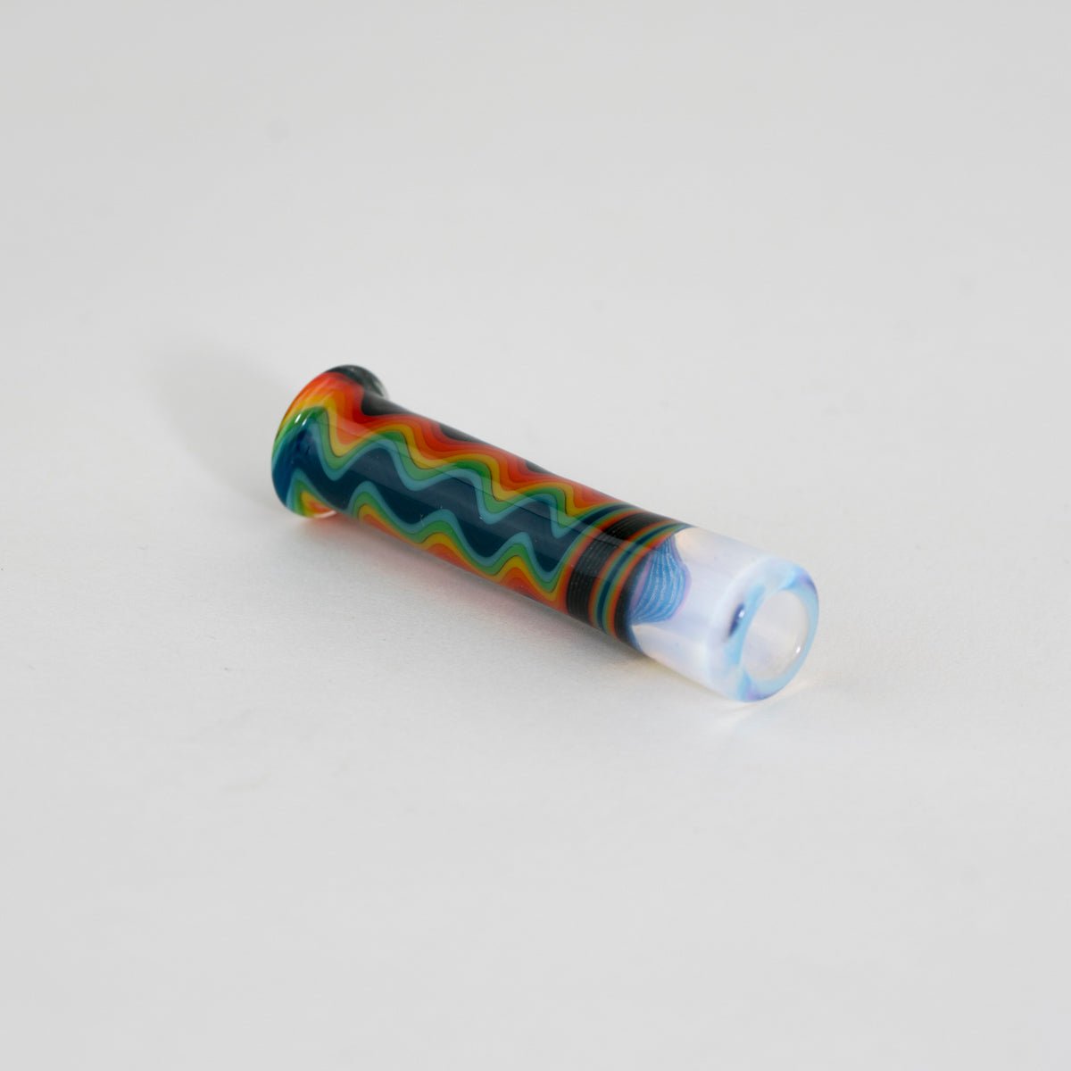 Glass pipe pivot top accessory lying down