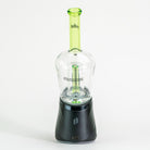 Lime green glass attachment for Puffco device on white background