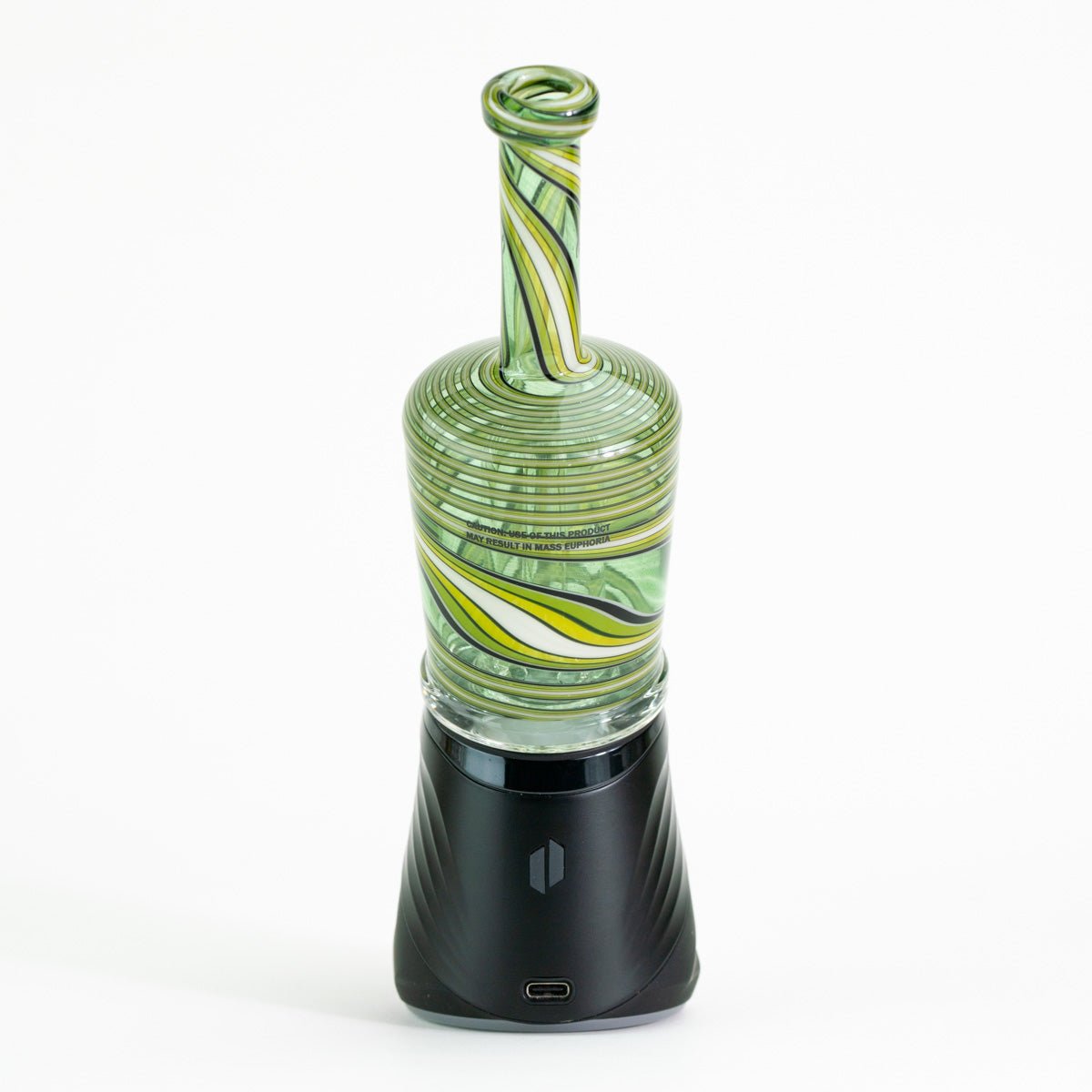 Puffco glass attachment on device with white background