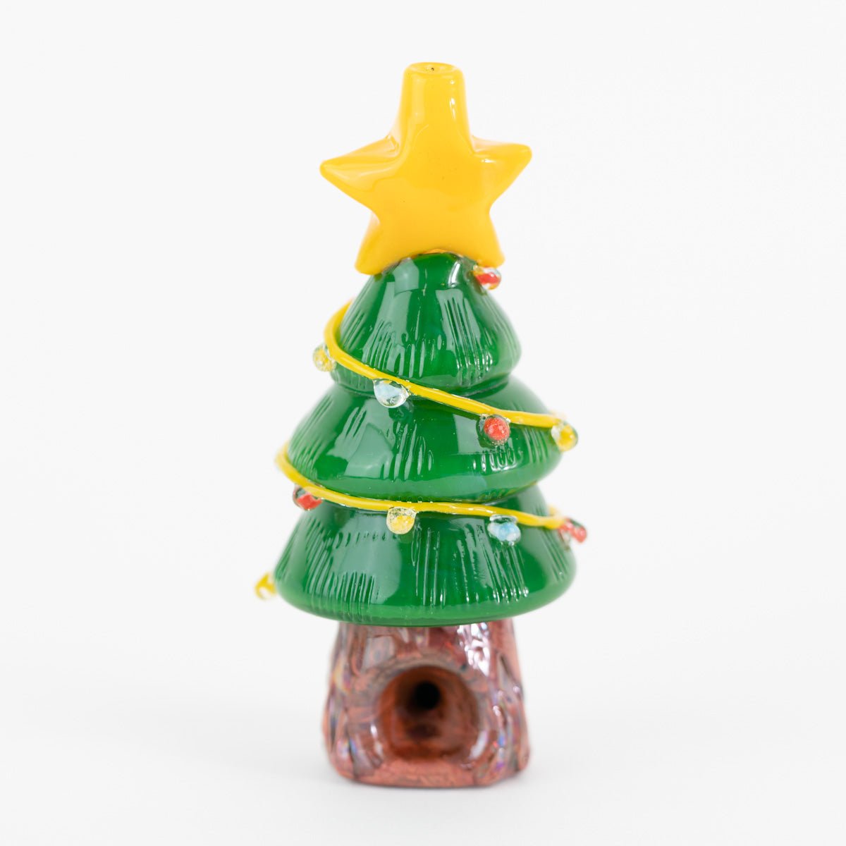 Christmas tree dry pipe for smoking designed by Empire Glassworks