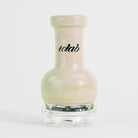 Glass smoking device with 'idab' branding on a white background