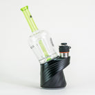 Lime green Puffco glass attachment on white background