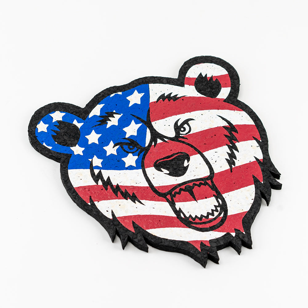 Murica Bear Quartz Mood Mat front