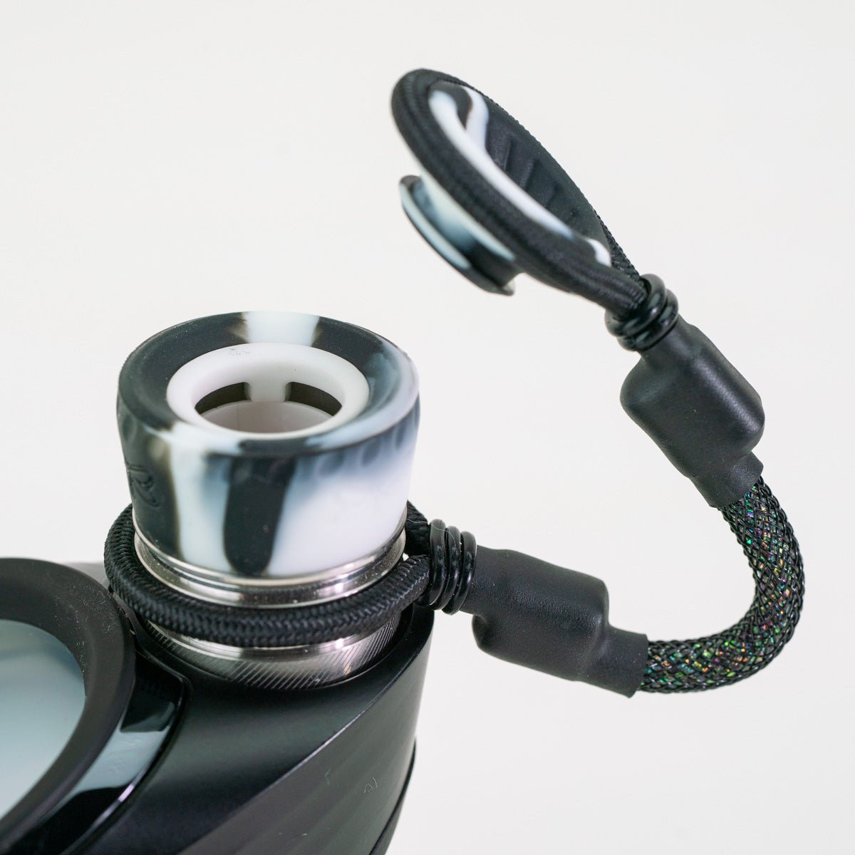 Opened Tuff Tether Attachment on Puffco device