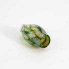 Glass vase attachment pivot top snake scaled green