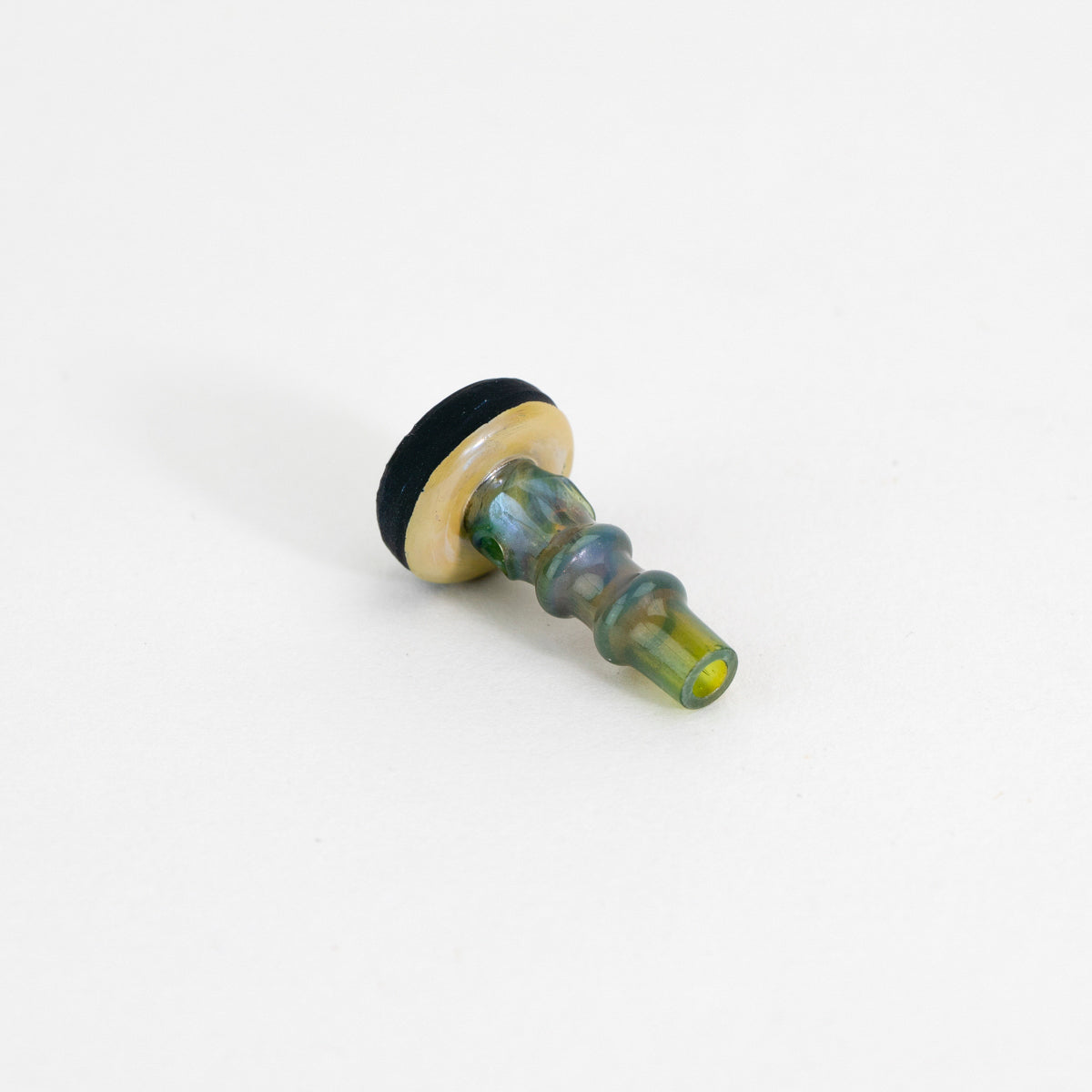 Glass engraved joystick accessory on white background