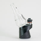 Side of Puffco device and clear glass attachment