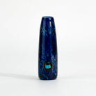 Glass chillum dark blue flower with orb