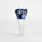 Glass pipe bowl piece floral flower feather