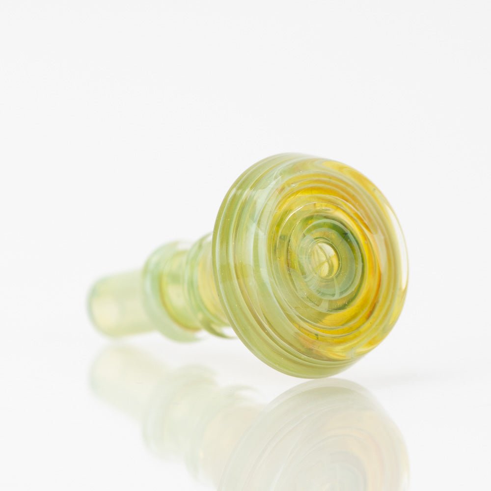 Algae Puffco Peak Pro 3DXL joystick in translucent green and golden glass
