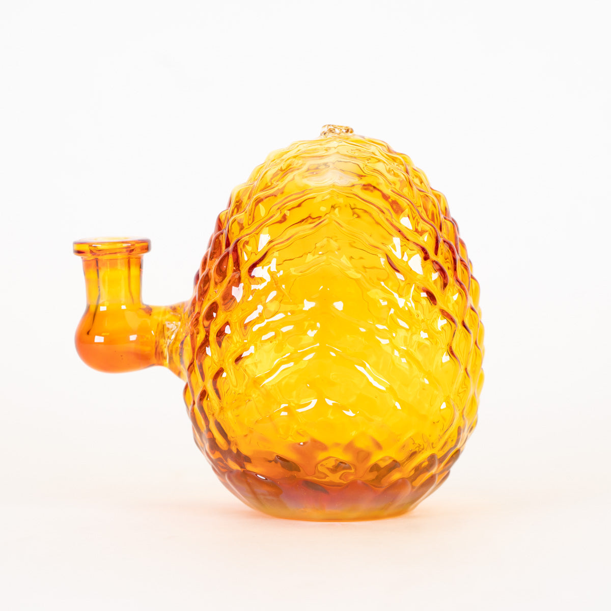 Amber dragon egg rig with raised textured glass design