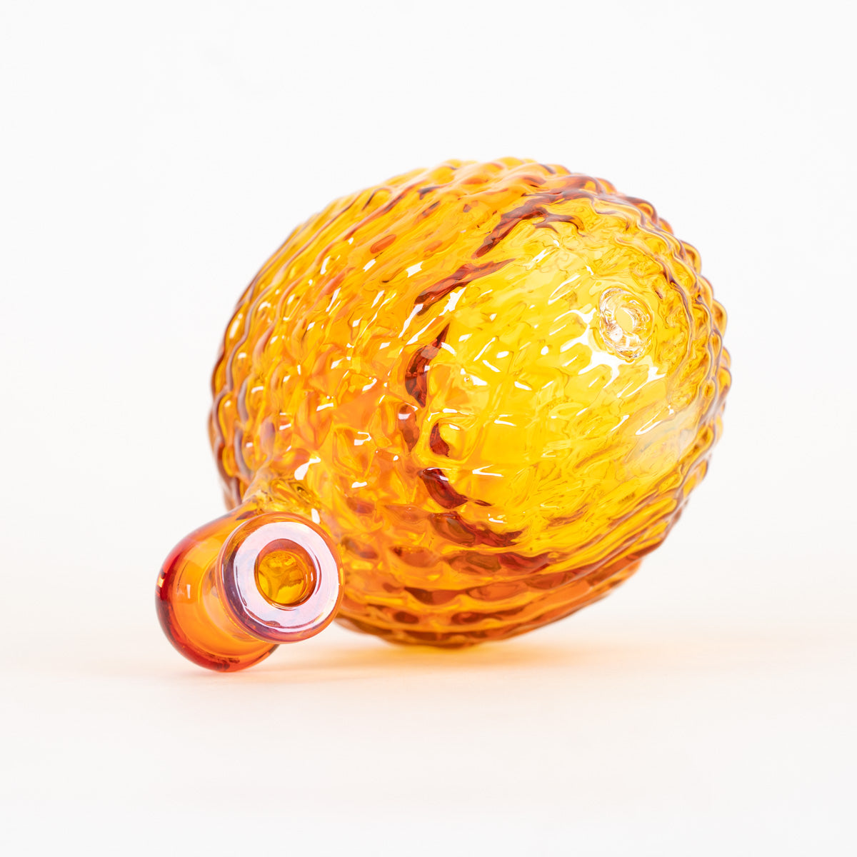 Amber purple glass rig with sculpted dragon egg body