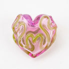 Anthea Glass Flower in Bloom Heart Pendant - Empire Smokes