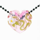 Anthea Glass Flower in Bloom Heart Pendant - Empire Smokes