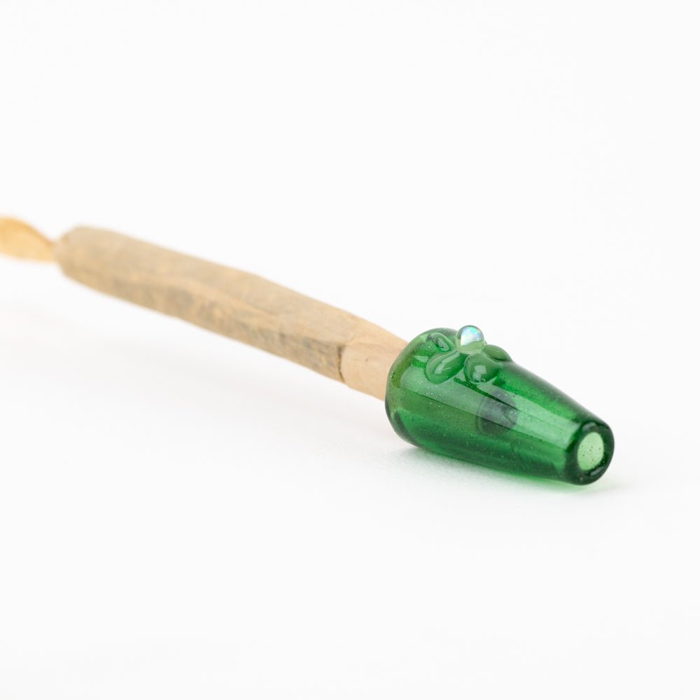 Anthea Glass Green Flower Joint Holder