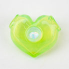 Anthea Glass Green Slyme Opal Heart Pendant - Empire Smokes