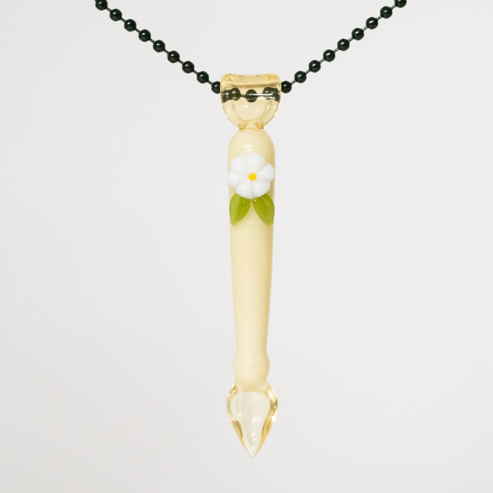 Anthea Glass Pink Flower CFL Dabber Pendant - Empire Smokes