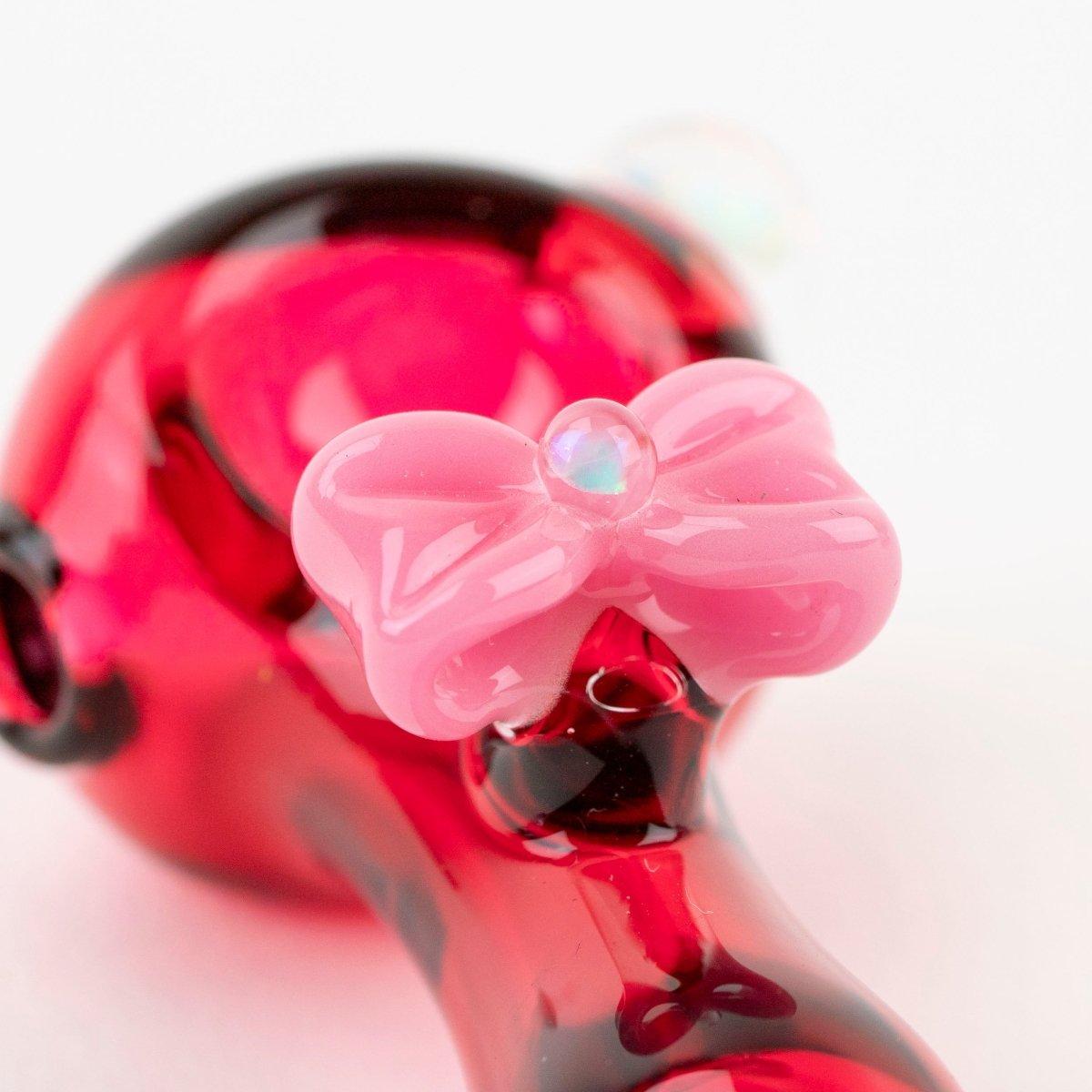 Anthea Glass Rosy Bow Mini Spoon Pipe - Empire Smokes