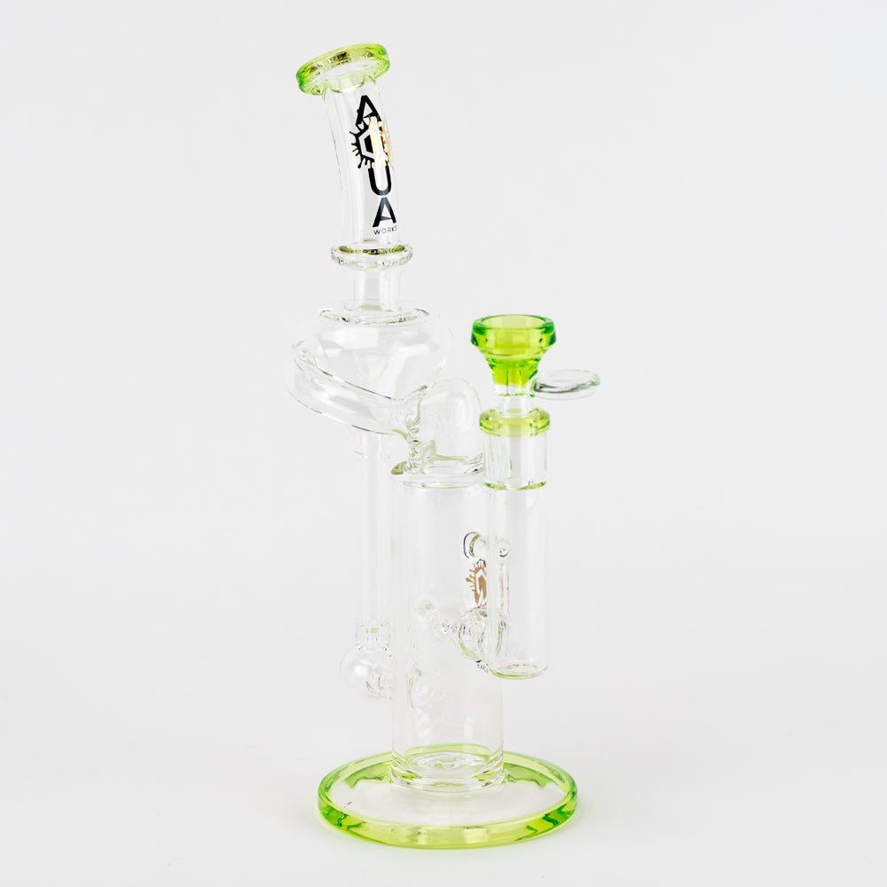 Aqua Works Glass 11" Inline Recycler - Empire Smokes