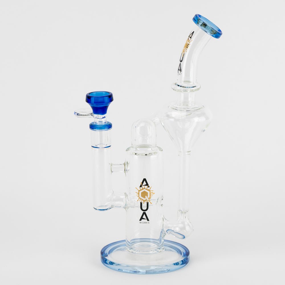 Aqua Works Glass 11" Inline Recycler - Empire Smokes