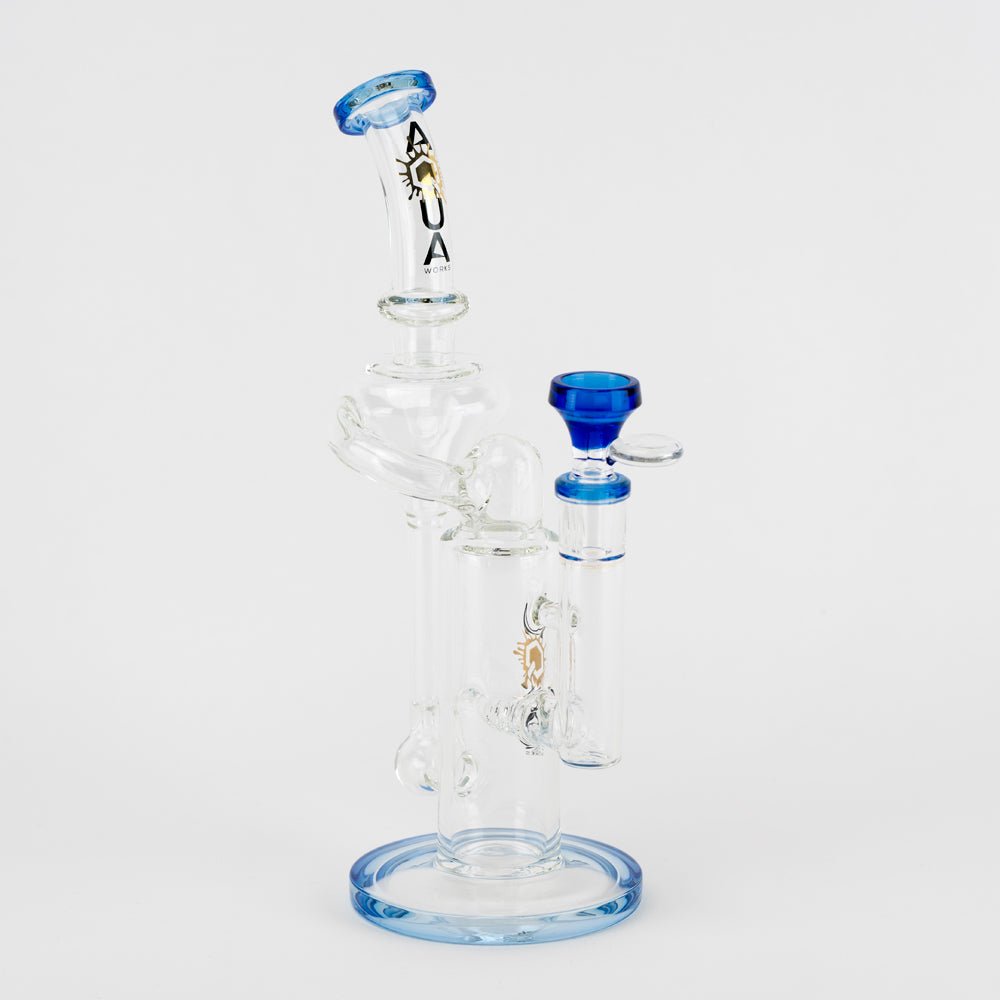 Aqua Works Glass 11" Inline Recycler - Empire Smokes